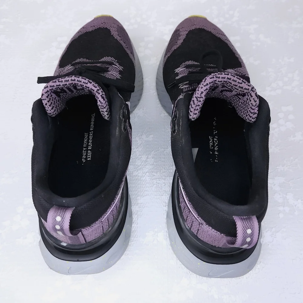 NIKE REACT Infinity Run FlyKnit 2 US 9.5 Violet Dust FK 2 Athletic Sneaker Shoes - Picture 8 of 10
